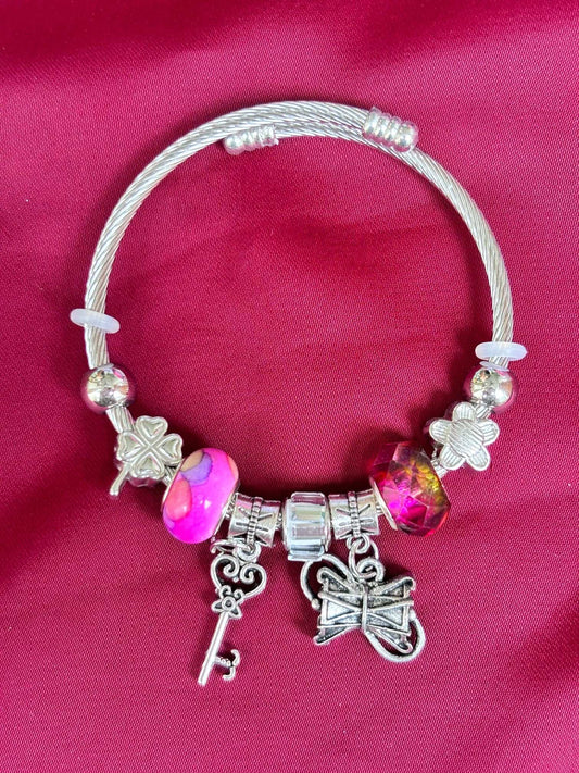 Key to Happiness Charm Bracelet