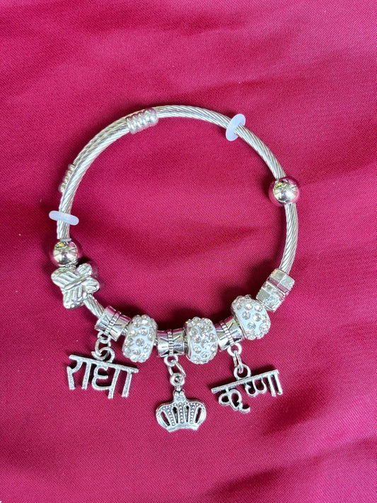 Divine Radha Krishna Charm Bracelet